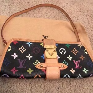 Louis Vuitton Shirley Multicolore Monogram Clutch